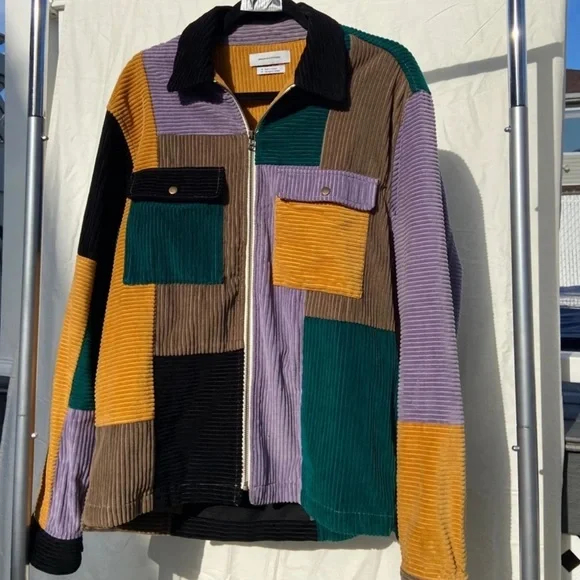 URBAN OUTFITTERS PATCHWORK CORDURAY JACKET COAT - Picture 2 of 2